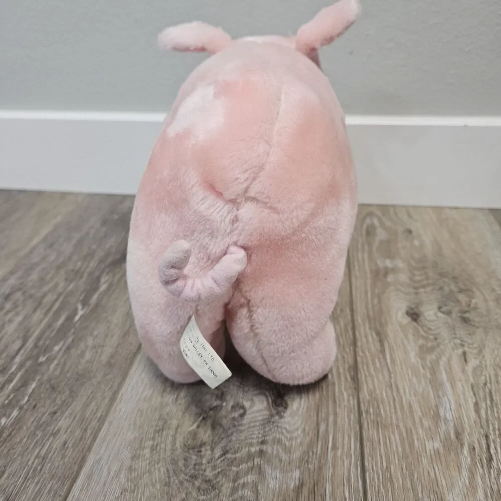 Squeezems Vintage 1987 Percy Pig Plush Toy 14in Pink Oinking Squuzem's